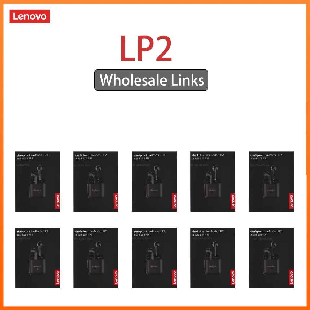 

Оригинальные беспроводные наушники Lenovo LP2 5 шт. 10 шт. сенсорное управление Bluetooth наушники стерео HD разговор с микрофоном беспроводные наушники