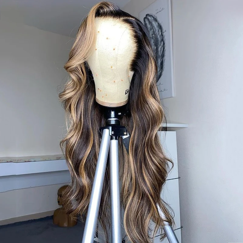 Glueless Highlights Ombre Blonde Body Wave Jewish Wig European Hair