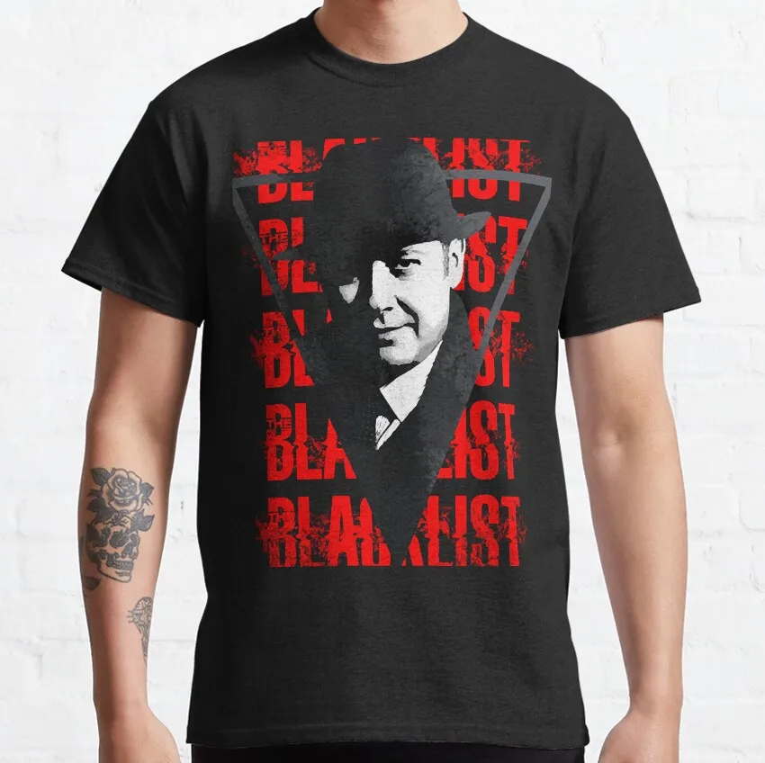 Rot redding ton die schwarze Liste TV-Serie Männer T-Shirt Neuheit T-Shirts Kurzarm o Hals T-Shirt Baumwolle Sommer Tops