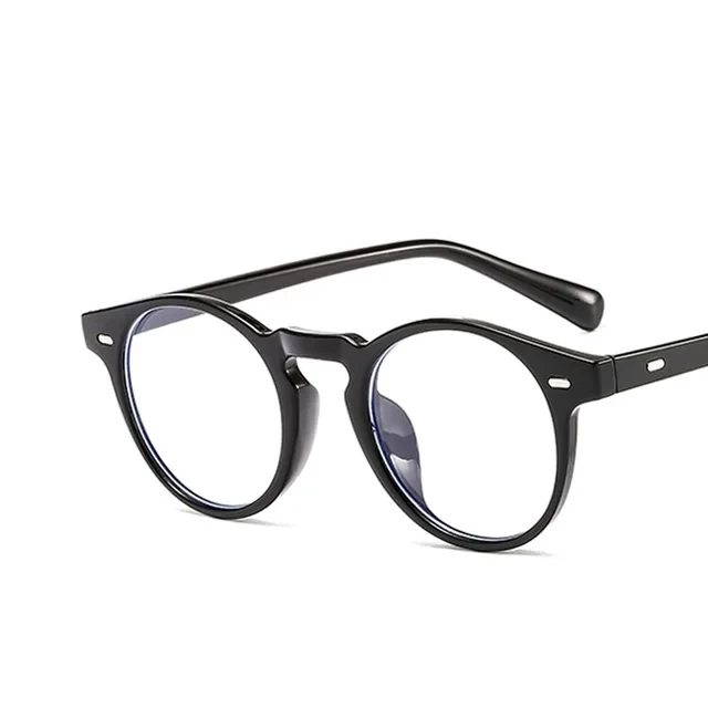 Vintage Round Clear Lens Eyewear Frame – Unisex Fashion Optical Spectacles