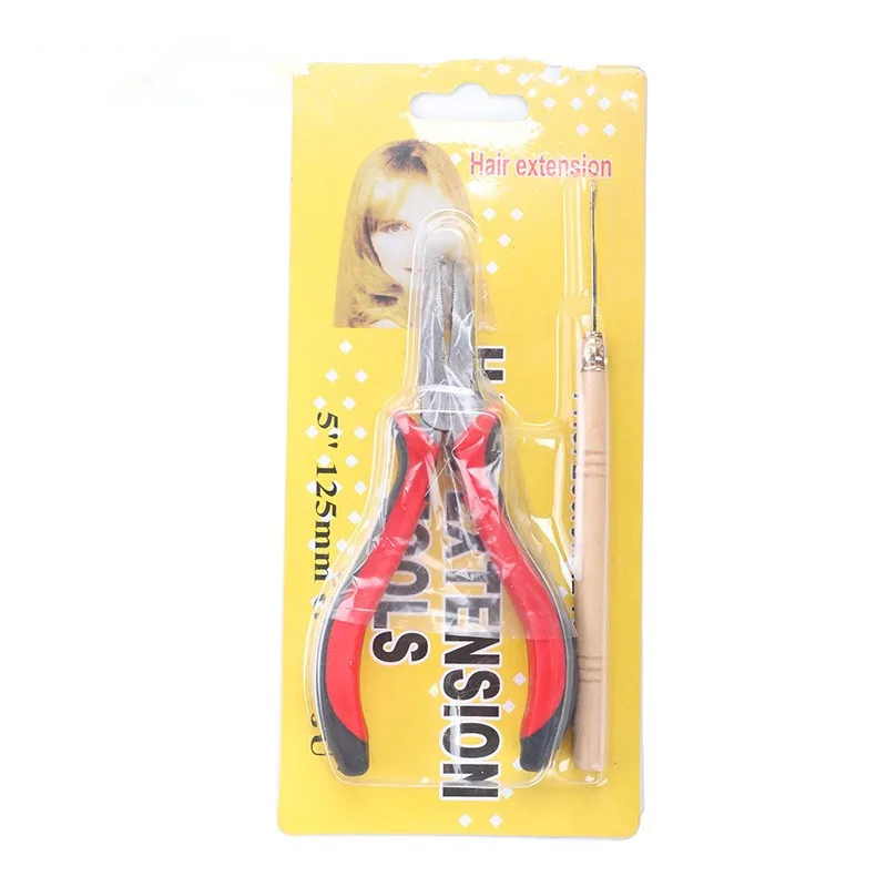 Bend tip plier DIY Hair Extension Tool Clip Plier for micro rings/links/beads & Feather hair extension with a Hook