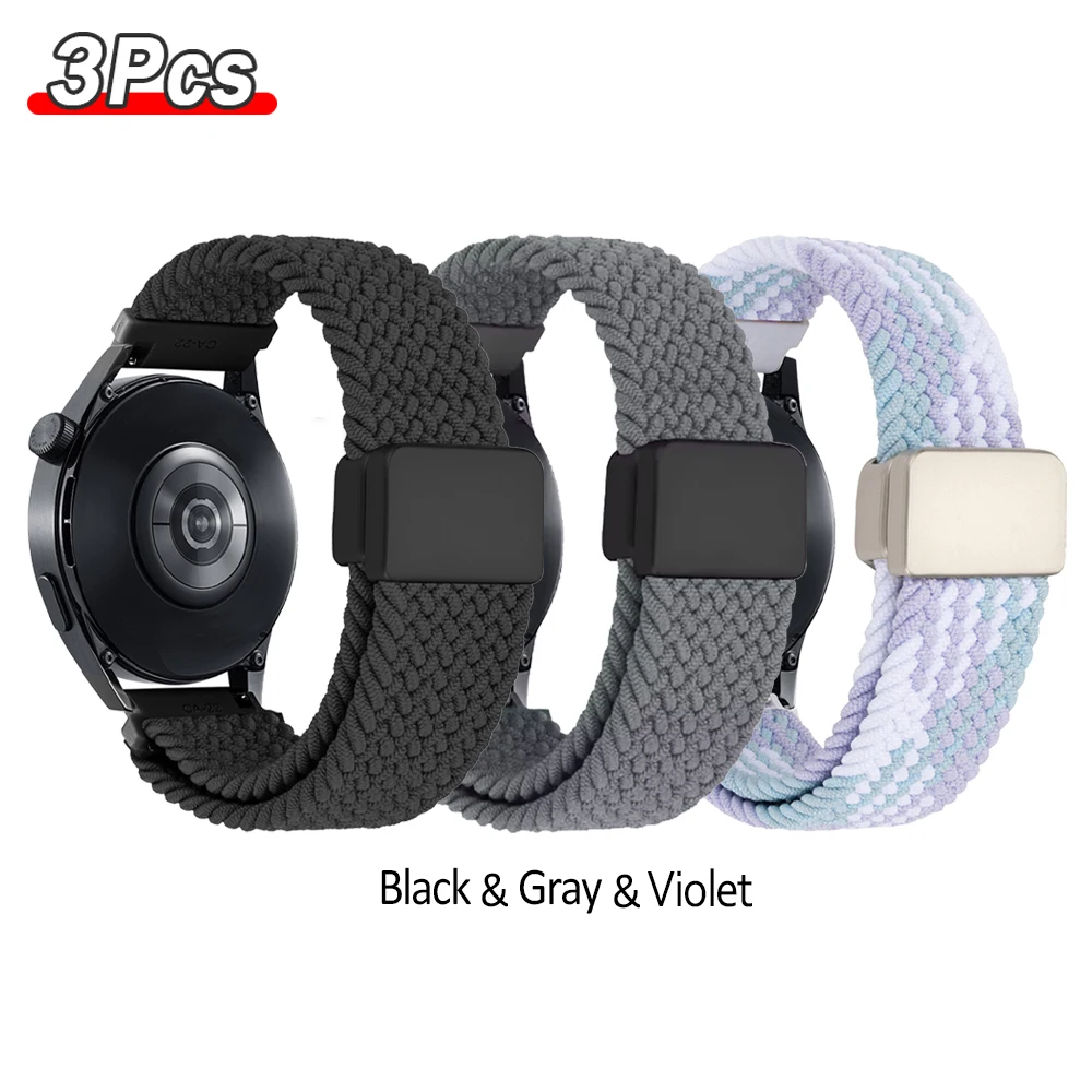 Magnetic Buckle Braided Nylon Watch Strap Bracelet