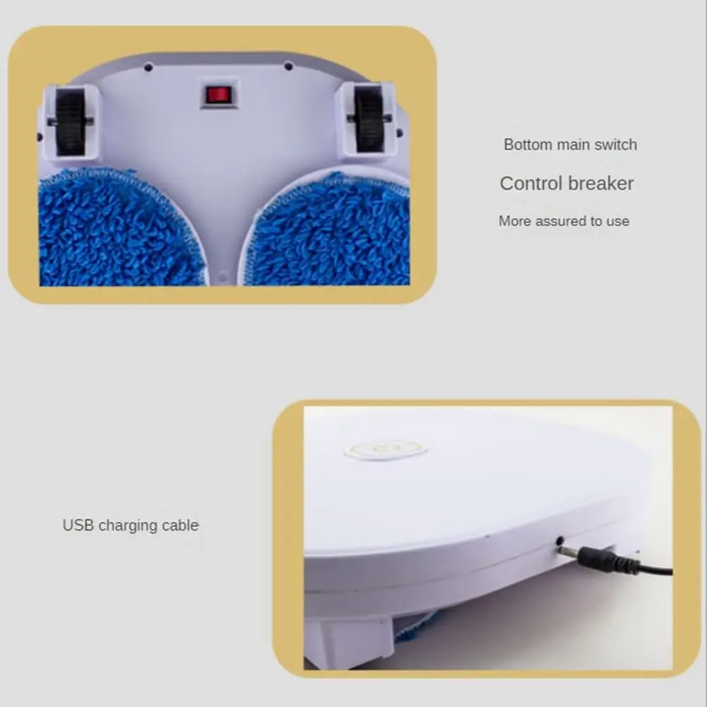 USB Electric Household Fully Automatic Lazy Floor Cleaning Machine Double Mop Wet and Dry Dual-purpose Smart Sweeping Robot 4