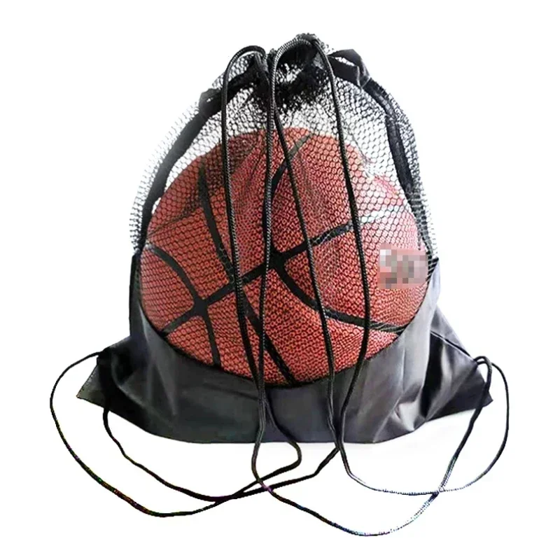 Sports Ball Storage Bag Portable Drawstring Basketball Backpack Mesh Bag Football Soccer Volleyball Ball Storage Bags Outdoor Sports Traveling Gym Yoga
