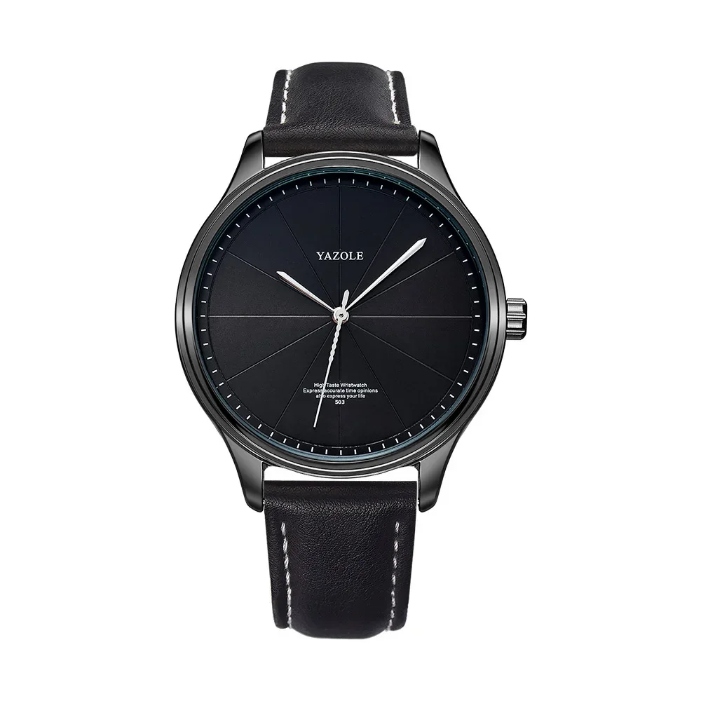Luxury Men's Quartz Watch with Leather Strap - Elegant Business Style