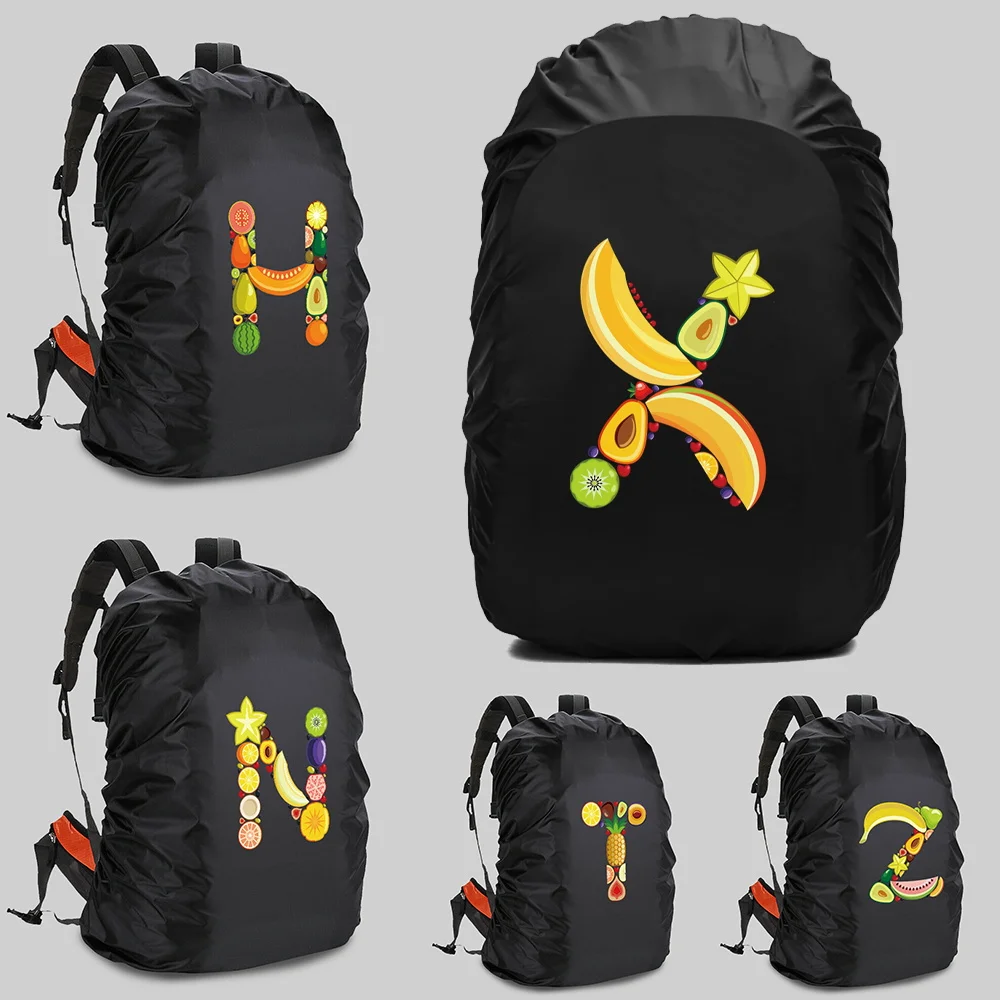 

Backpack Cover Waterproof and Dustproof 20-70L Travel Camping Fruit Letter Pattern Outdoor Climbing Sport Bags RainCover