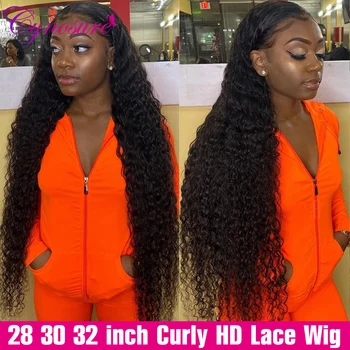Cynosure 13x4/13x6 HD Transparent Lace Front Human Hair Wigs PrePlucked 4x4 Closure Wig Brazilian Kinky Curly Lace Frontal Wig 1
