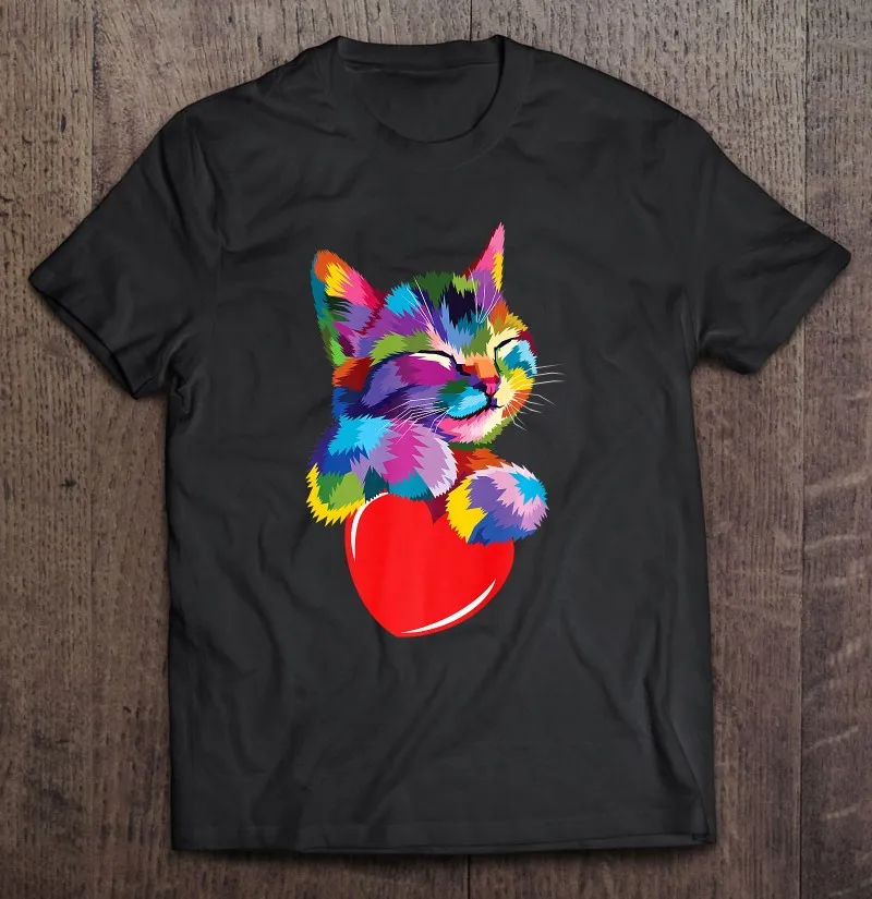 Милый Кот подарок для влюбленных котят красочное искусство Kitty усыновление