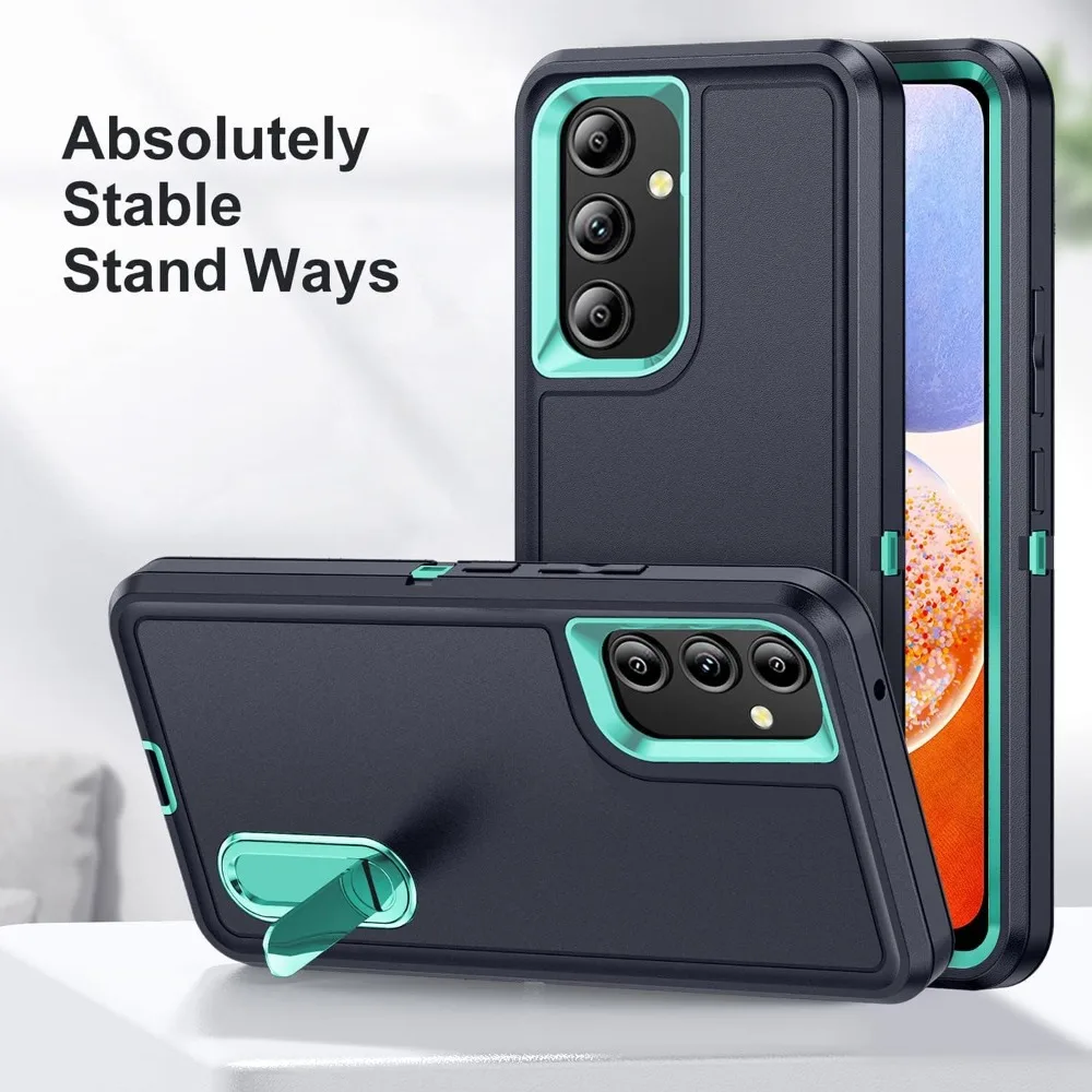 Military Grade Anti-Drop Case with Built-in Kickstand and Plus Protector Cover