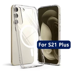 Official Original Magnet Clear Case with MagSafe Compatibility (For S21 Plus)