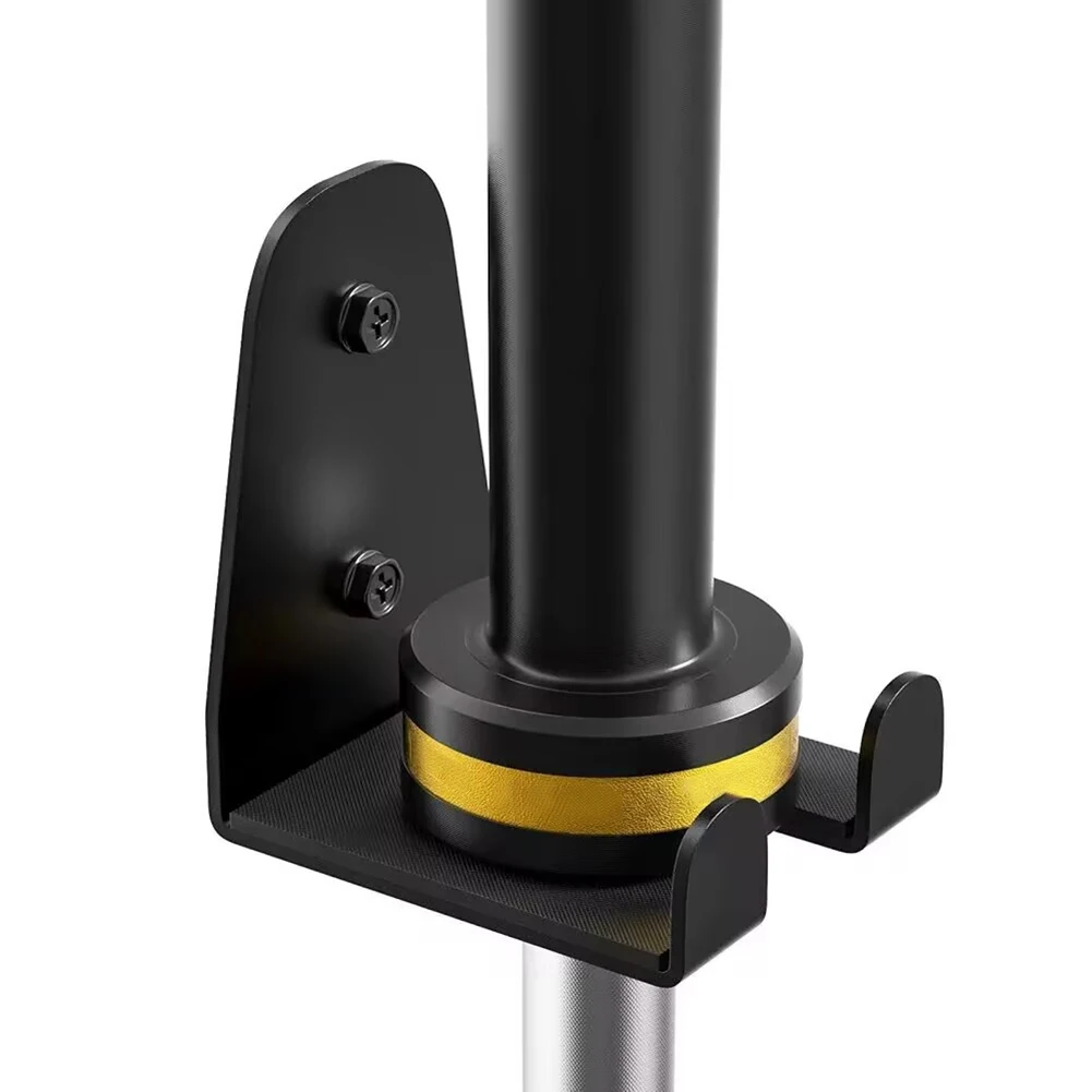 Vertikaler Wandhalter für Fitnessstudio-Langhantelständer, passend für Stangen, Durchmesser 25 bis 33 mm, rostfreier Stahl mit Gummischutz – Detail 2