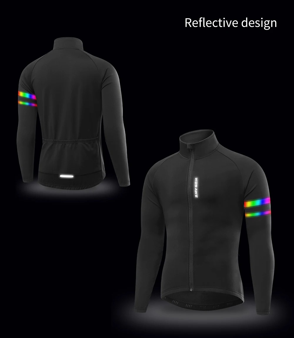 Cycling Jacket Cycling Clothes Winter Men's Cycling Jacket Waterproof Windproof Thermal Fleece Bike Jersey MTB Road Cycling Snowboarding Ski Jacket Coat