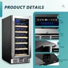 15 inch Wine Fridge with Digital Temperature Control and Freestanding Design Single Zone Wine Refrigerator Home Quiet Operation 5