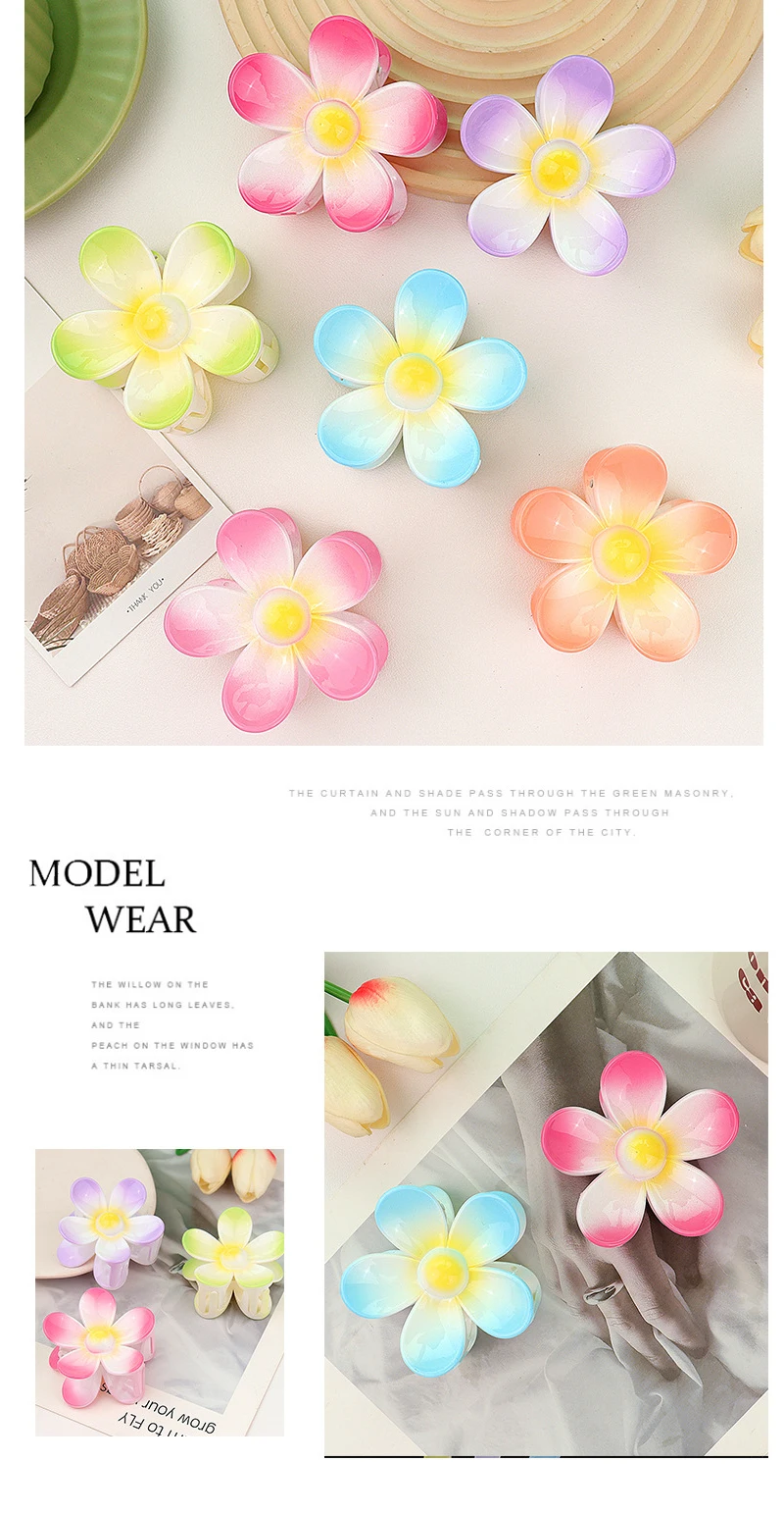 7CM Mattierte Uni-Farbene Blumen-Haarklammern - Premium Haaraccessoires für Frauen/Mädchen (Pferdeschwanz/Haifischklammer) – Detail 13