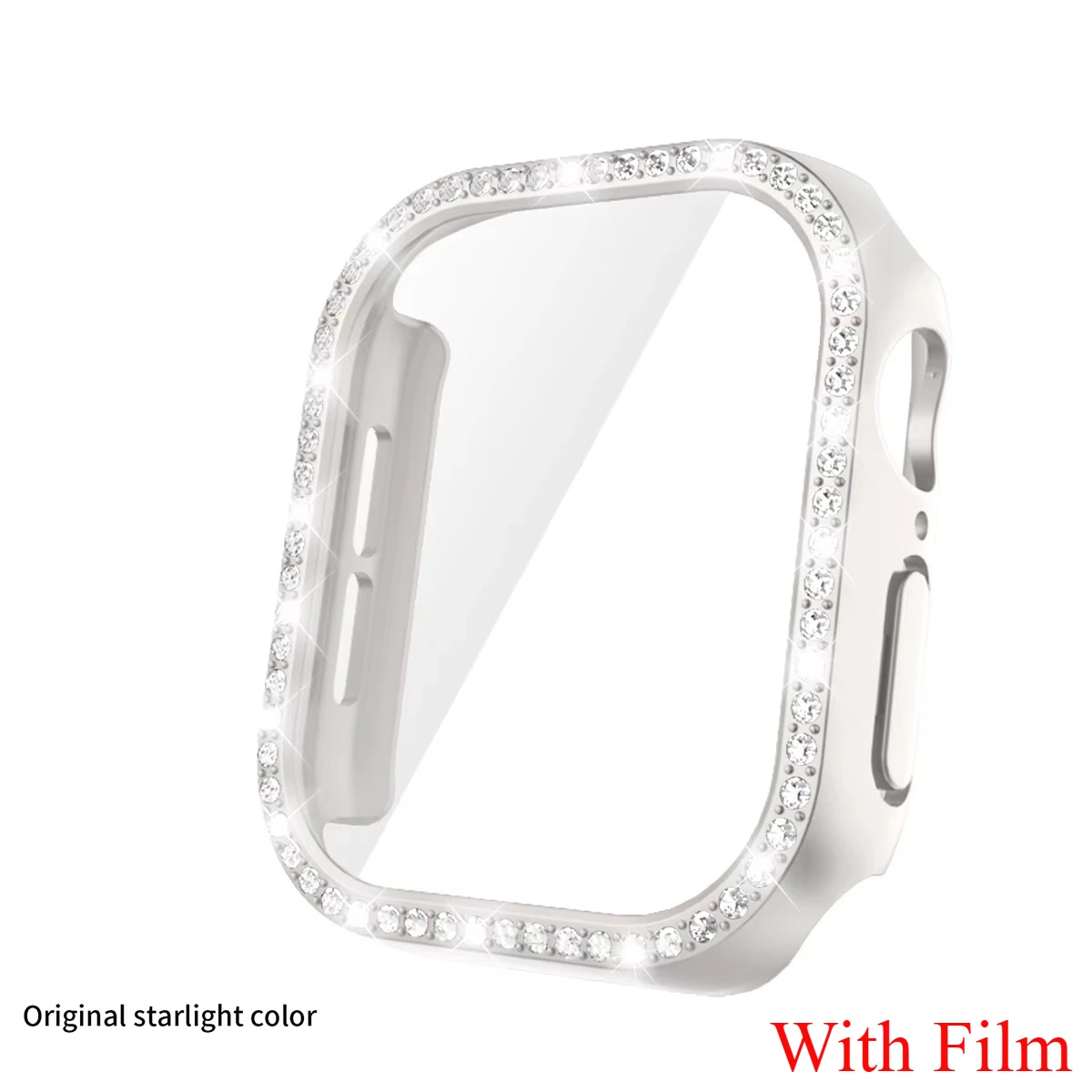 Diamond Glass Apple Watch Bling Bumper Protector Case