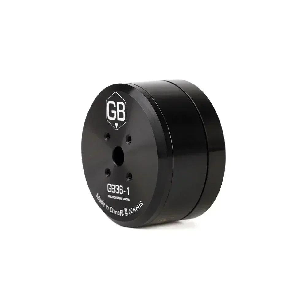 Moteur de Cardan Sans Balais GB36-2 KV30 sur fond blanc, illustrant sa taille compacte et sa construction robuste.
