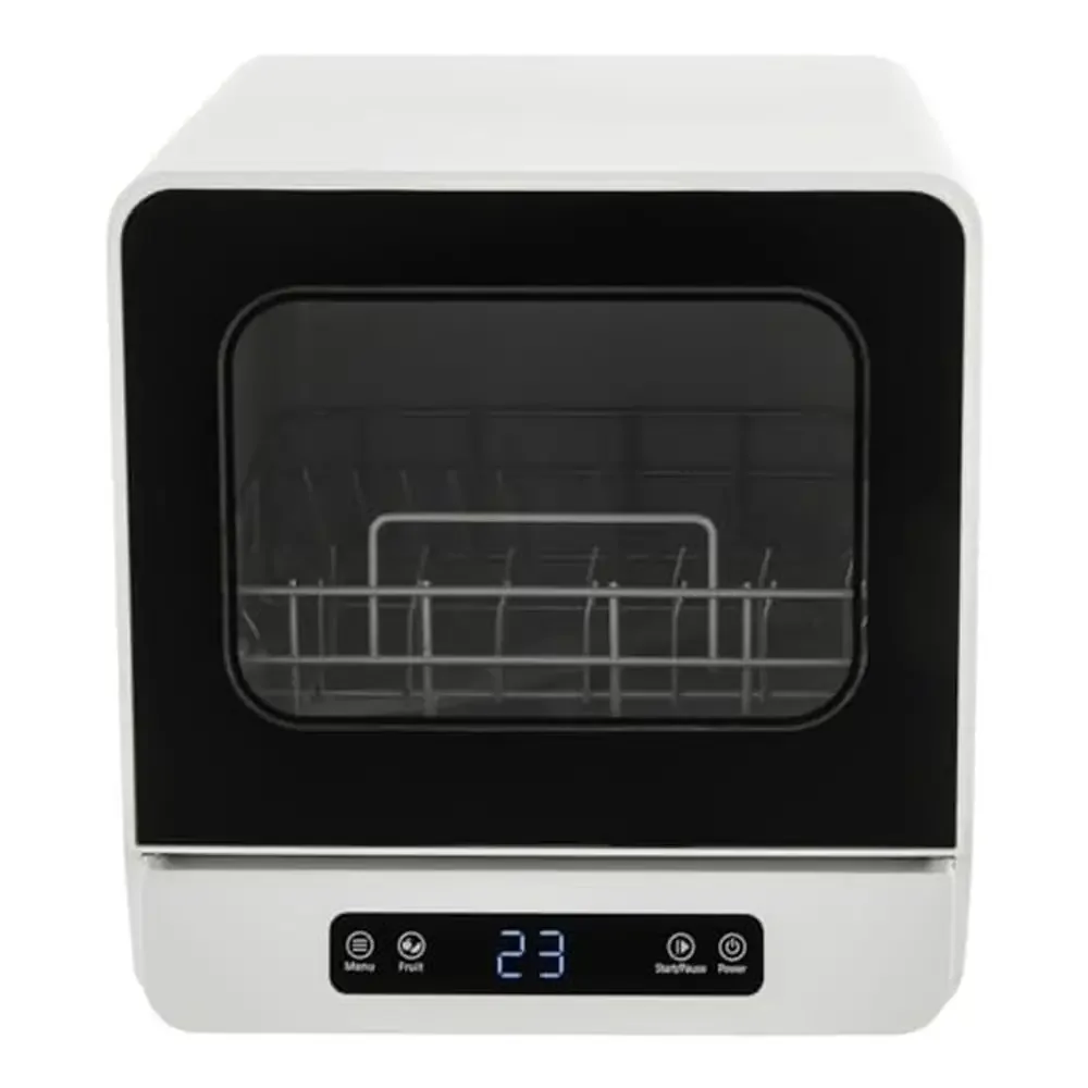 4.8L Portable Mini Dishwasher 110V Compact Countertop Dishwasher Deep Clean Efficient Operation Eco-friendly White 6