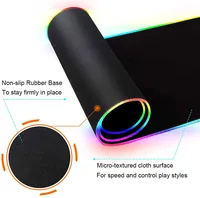 RGB custom mouse pad Our company provides Dropshipping services RGB LED luminous mouse pad has more than 10 color changes - Image 5