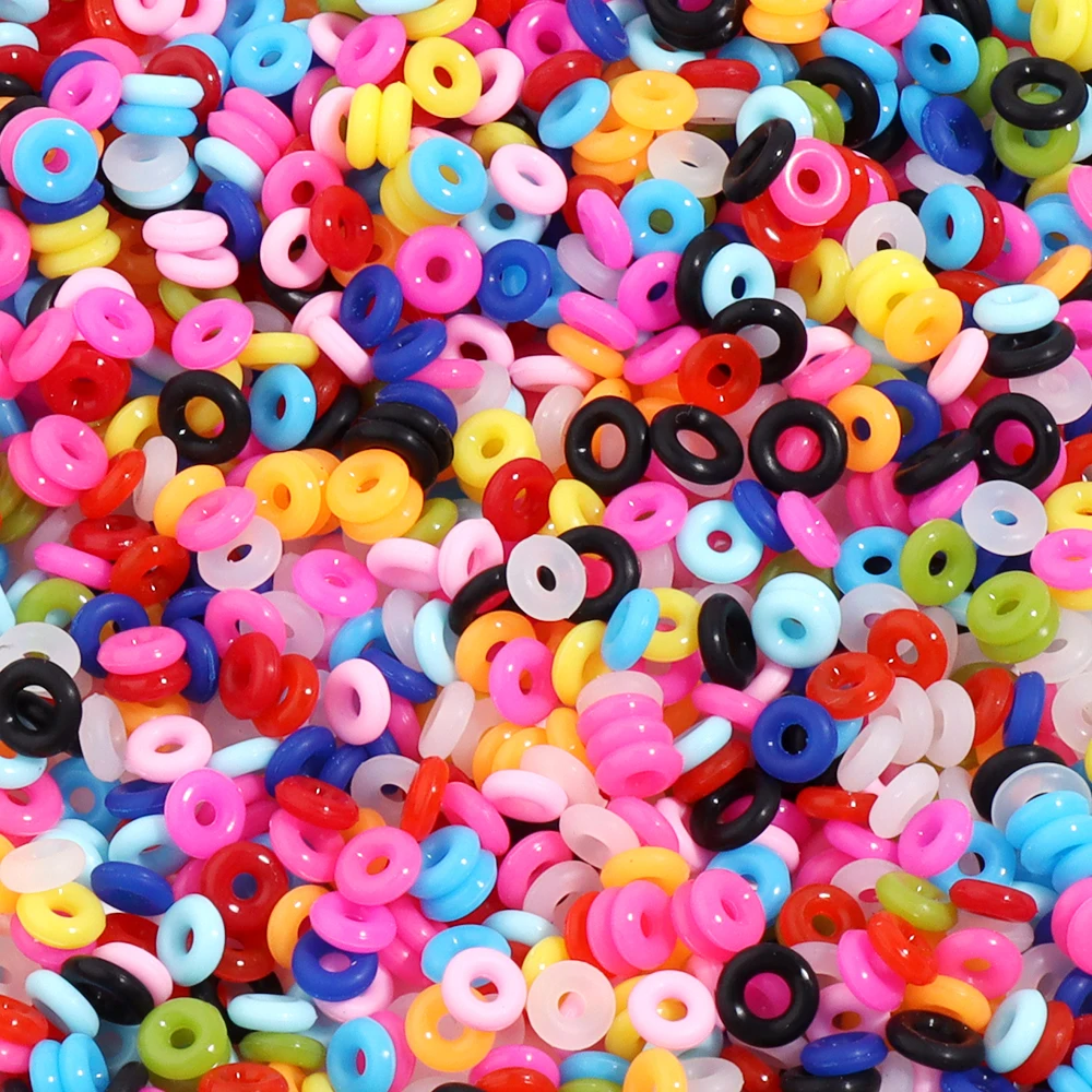 100pcs Colorful Silicone Positioning Beads for DIY Jewelry and Accessories