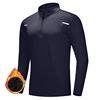 Long sleeved Warm Fleece T-shirts for Men 2023 Winter Half Zip Pullovers Men Breathable Running Fitness Sports Tops Tees Men 3
