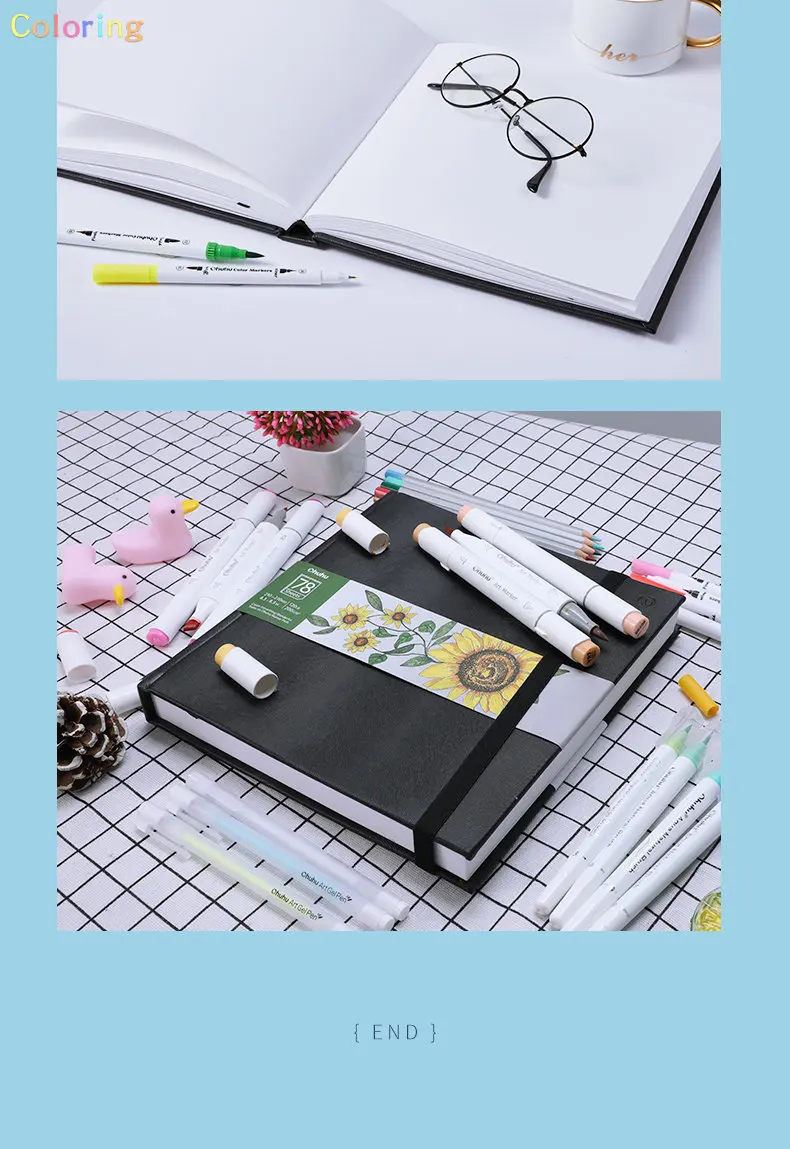 Ohuhu Marker Pads Art Sketchbooks, Heavyweight Paper Has A Smooth, Flat  Surface That Prevents Bleeding, Smudging And Feathering - Notebook -  AliExpress