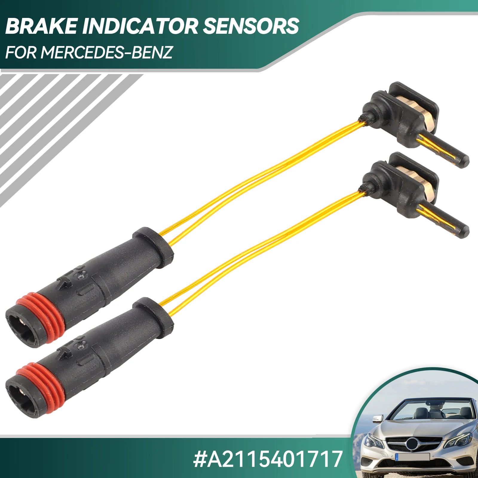 2pcs Brake Pad Wear Sensor Induction Line For Mercedes-Benz C E CL S ML CLS GLK Class W210 W211 W212 W220 W203 2115401717 brake pad sensor