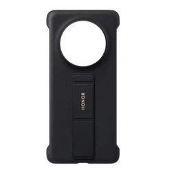 Premium PU Leather Shockproof Phone Case with Kickstand - Full Protective Cover for Magic 5 (Black)