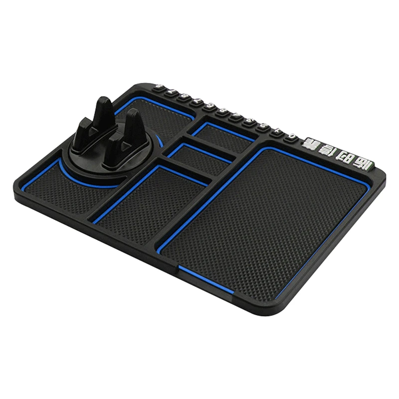 Car Silicone Parking Card 4-in-1 Non-Slip Phone Pad Car Parking Number Card Anti-Slip Mat Dashboard Support Navigation Frame car non slip mat car dashboard mat non slip dash mat