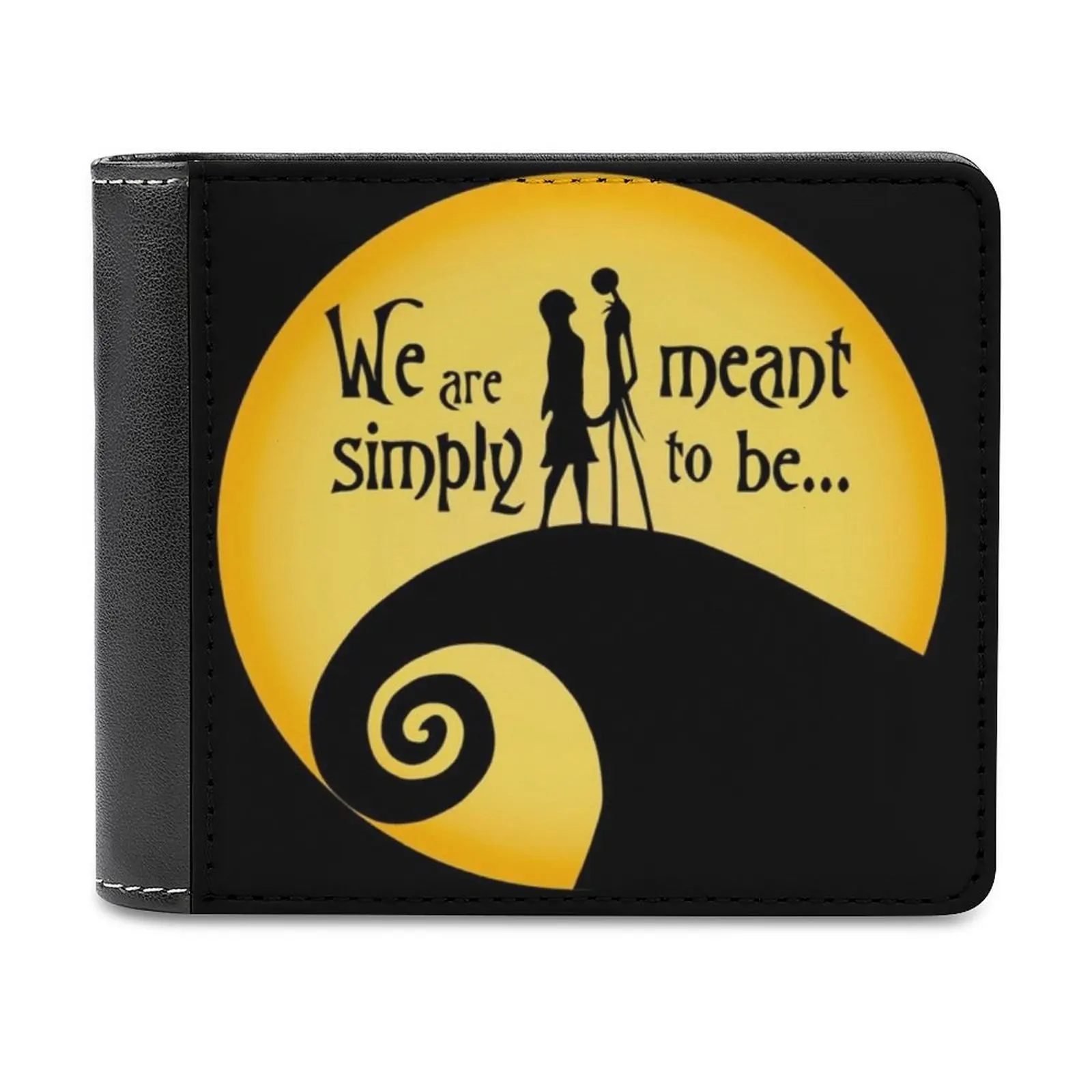 Jack E Sally Portafoglio In Pelle Portafoglio Da Uomo Portamonete Fermasoldi Nightmare Before Christmas Jack Sally Tim Burton Burton Heart