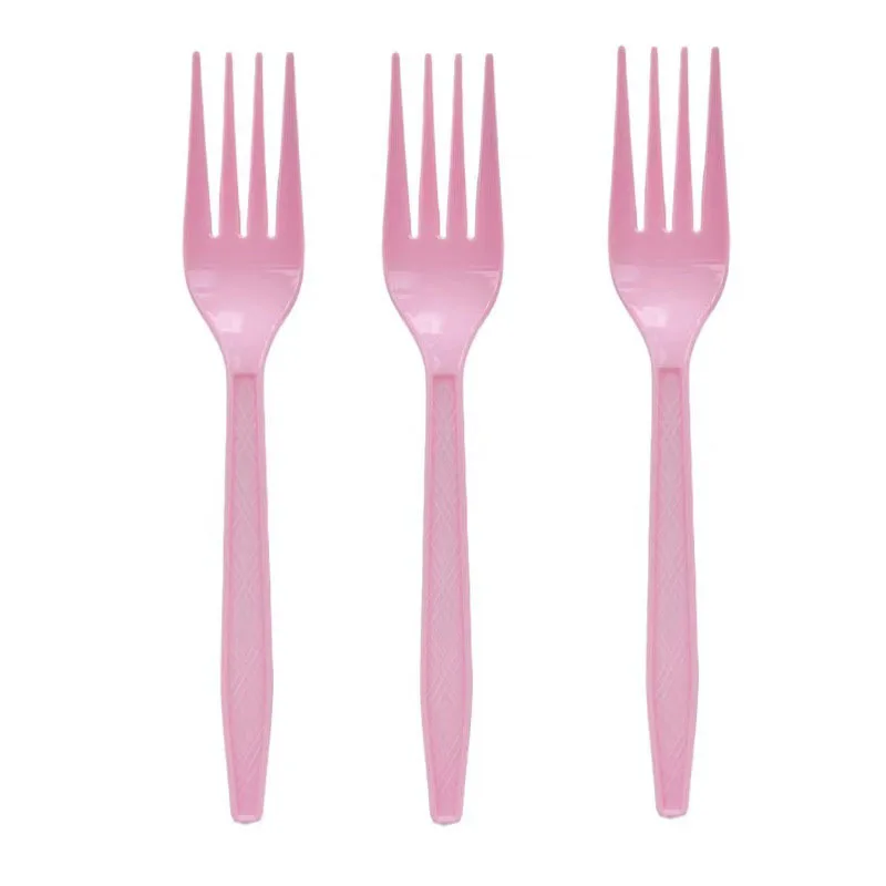 10pcs Pink forks