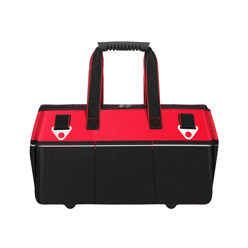 원피스 레드 16인치 18인치 20인치 전기 기술자용 공구 가방, 대형 포켓 캔버스 휴대용 옥스포드 천 수리 공구 상자, 매우 두꺼운 대용량 공구 가방, 전기 기술자, 주택 개조, 낚시 및 다양한 수리 작업에