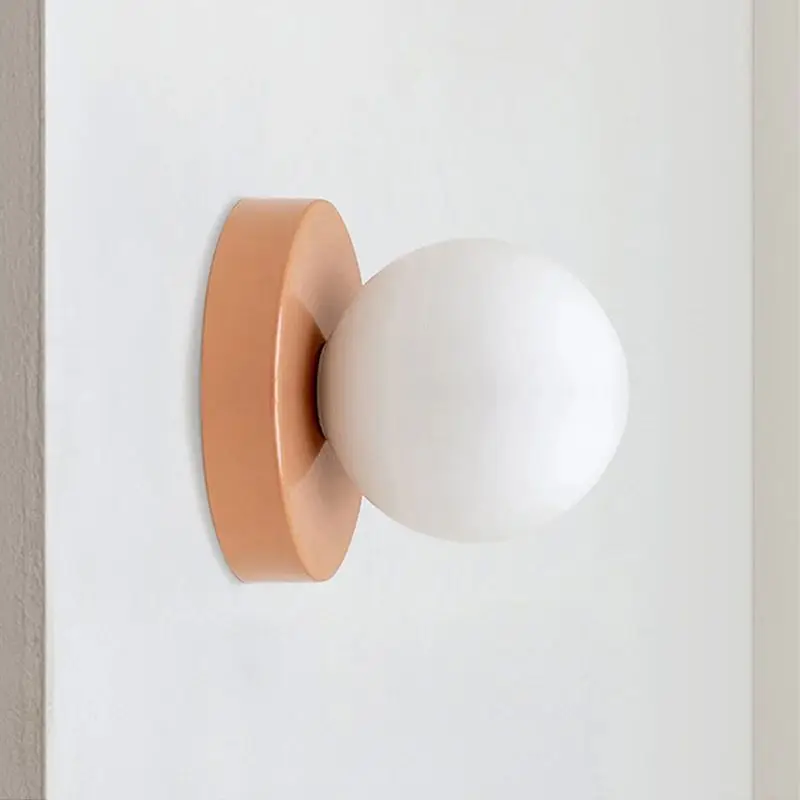 Nordic LED Glass Wall Lamp Minimalist G9 Base Orb Sconce For Bedroom Study Hallway Staircase Aisle Entrance Lighting Fixtures 4