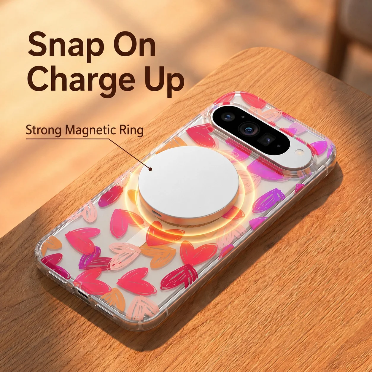 Magnetic Color Flower Blue Light Series Phone Case