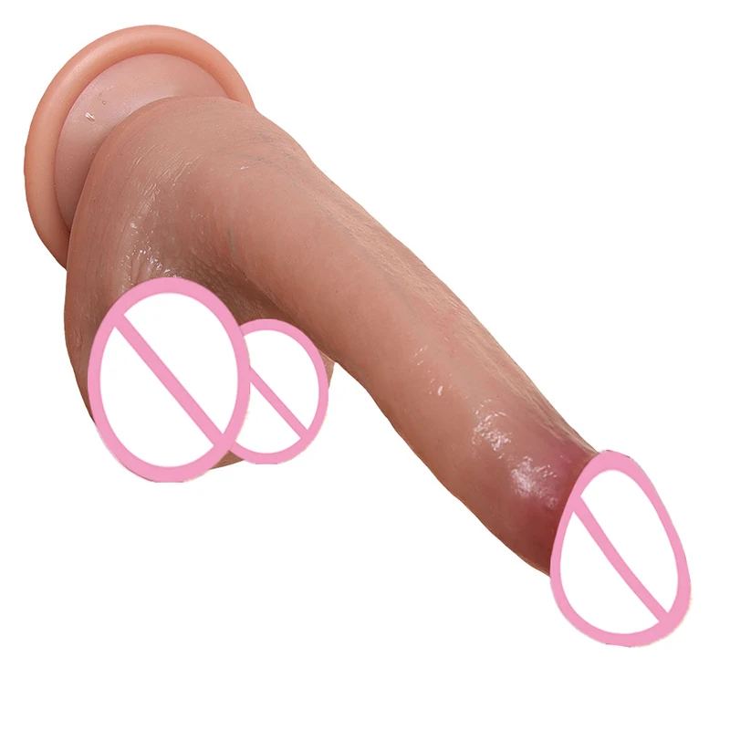 Super Skin Realistic Dildos Double Layer Silicone Soft Penis Sexy Dick Vagina Member Anal Cock Masturbators Sex Shop For Couple