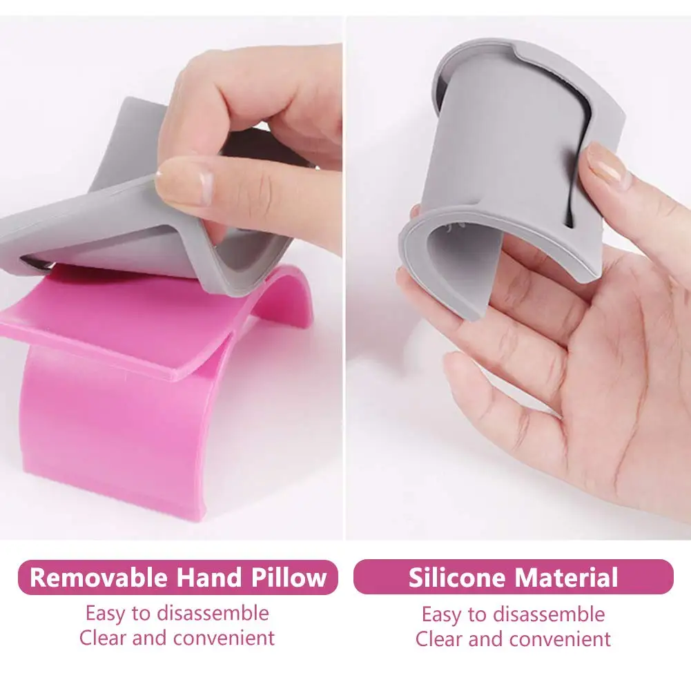 1pc U Shape Nail Pillow Removable Silicone Carrying Nail Pad Hand Rest Stand Hand Pillow Salon Cushion Tools
