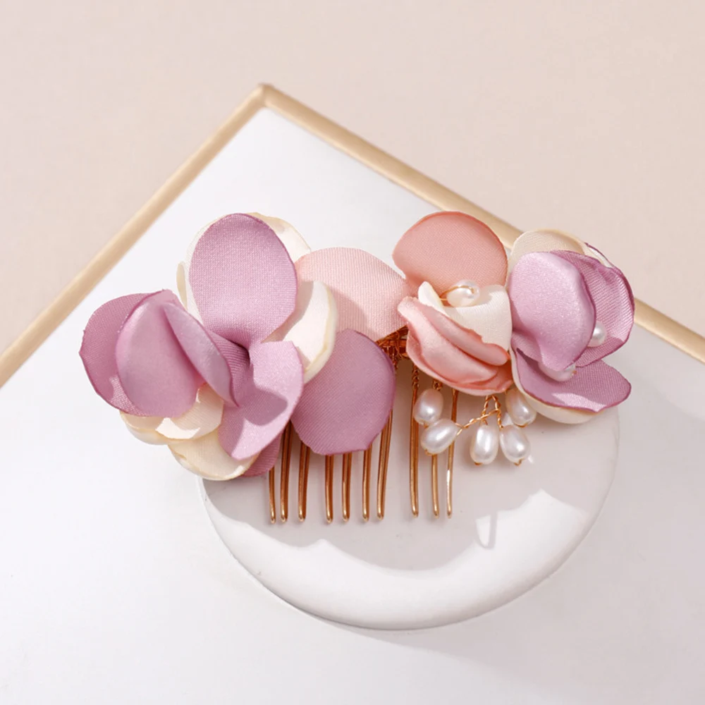 Rose Gold Silk Butterfly Hair Pin. Pretty Prom Accessories 