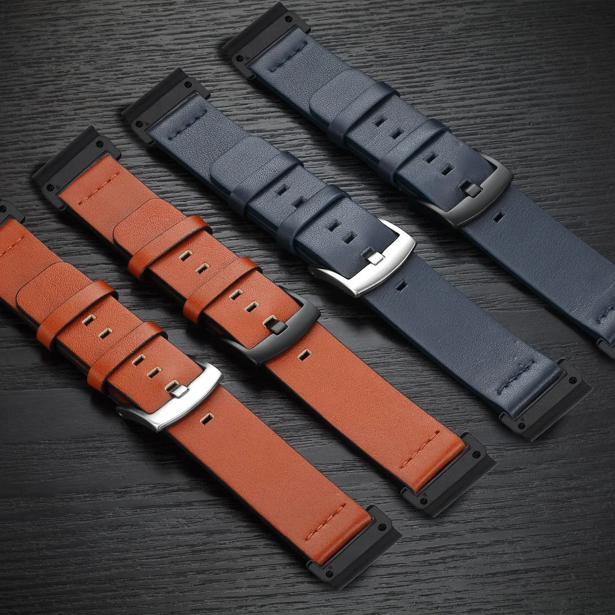 Quick Fit Leather Strap, 26mm/22mm Adjustable Band