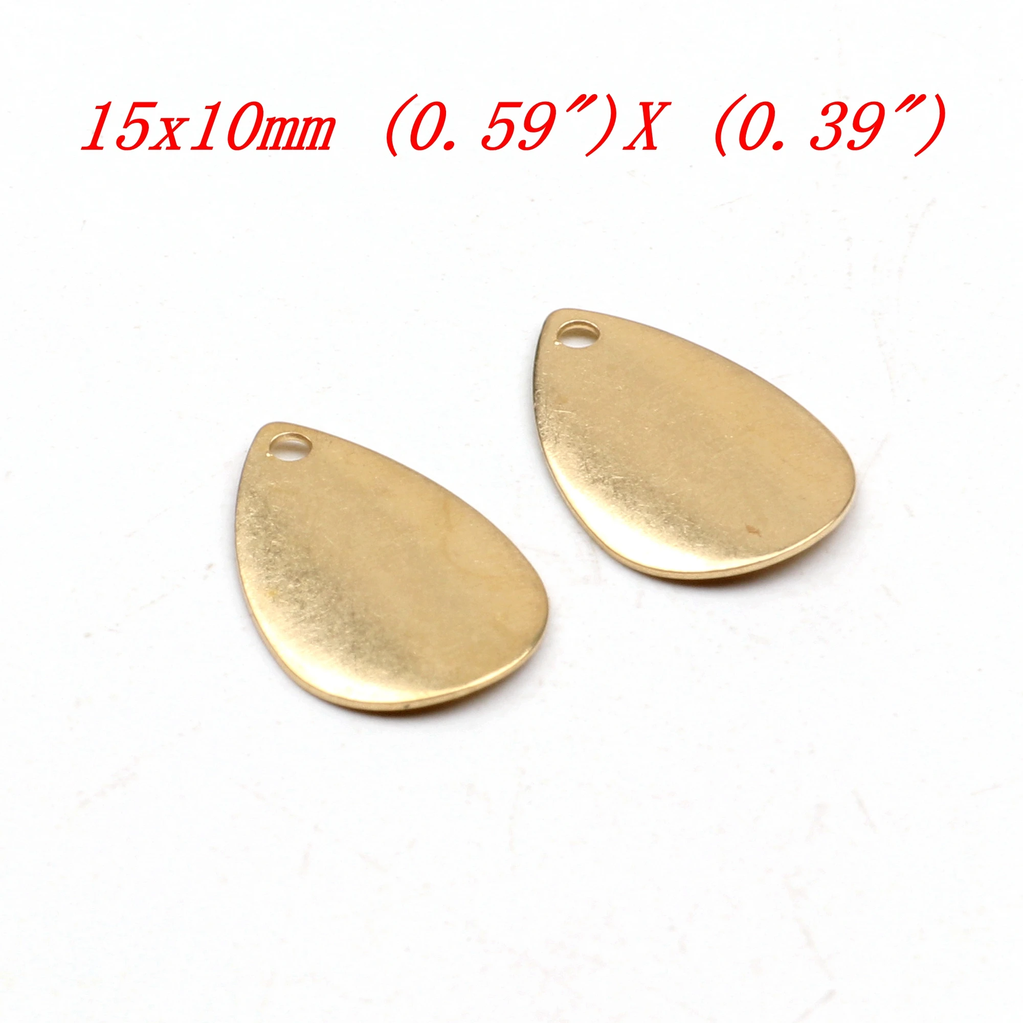 Gehämmerte Charms, tropfenförmiger Messinganhänger, Zubehör für DIY-Ohrringe, Halskette, Armband, DIY-Herstellung, Schmuckzubehör – Detail 11