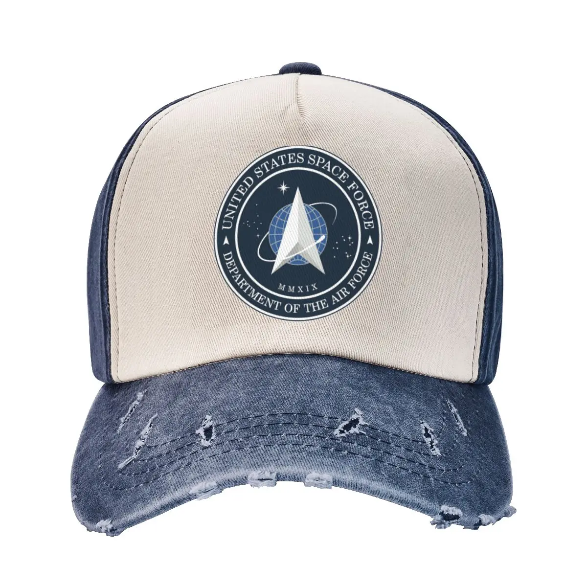 

Star Treks Space Force Trucker Hats Merch Casual Distressed Denim Snapback Cap For for Men Women Adjustable