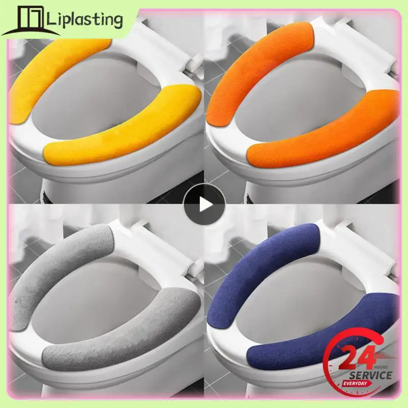 Coprisedile Universale Per Wc Soft Wc Paste Toilet Sticky Seat Pad Lavabile Scaldavivande Coprisedile Cuscino Cuscino Tinta Unita