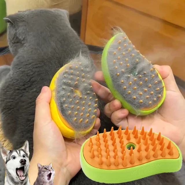 Cat Dog Steamy Brush Steam Brush Electric Sprayer for Massage Pet Grooming tool Shedding 3 in 1 Electric Sprays Massage Combs Cat Dog Steamy Brush Steam Brush Electric Sprayer for Massage Pet Grooming tool Shedding 3 in 1 Electric Sprays Massage Combs