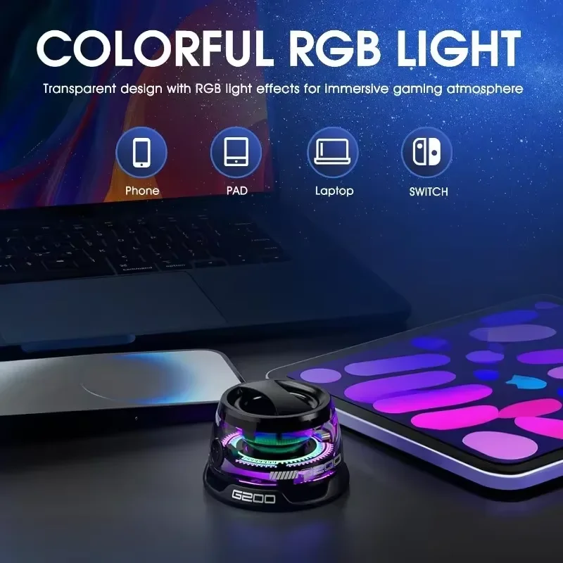 Bluetooth Speaker Portable G200 RGB Lighting Magnetic BT5.0 Mini Sound Box 7 Hours Playback Phone Holder