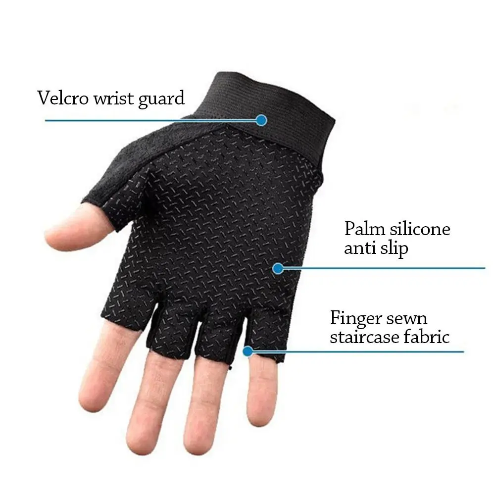 패션 핑거리스 어린이 스포츠 장갑 미끄럼 방지 탄성 사이클링 장갑 방풍 통기성 어린이 자전거 장갑 야외