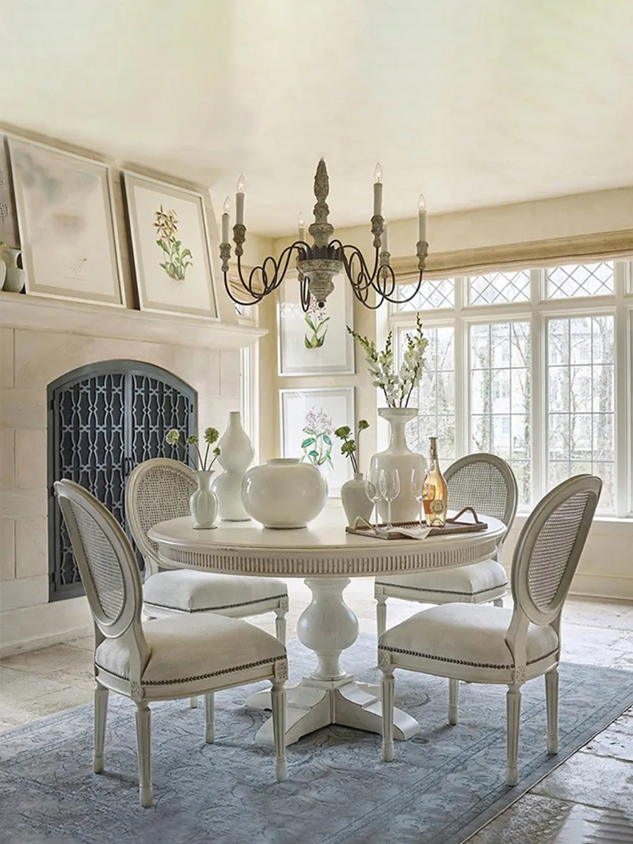 Luxurious Country White Dining Room Tables And Chairs
