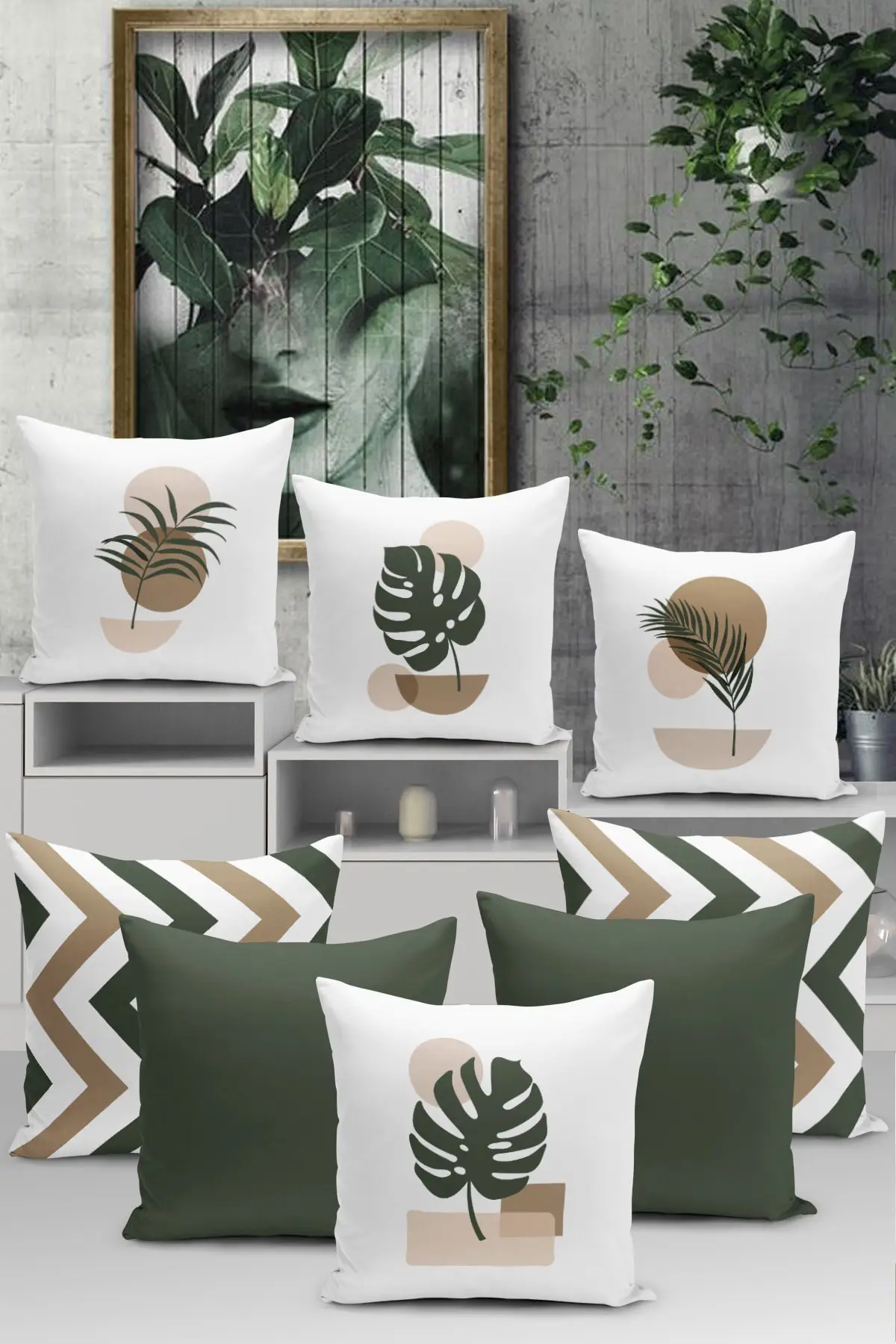 

8-Piece Double Sided Cushion Cover