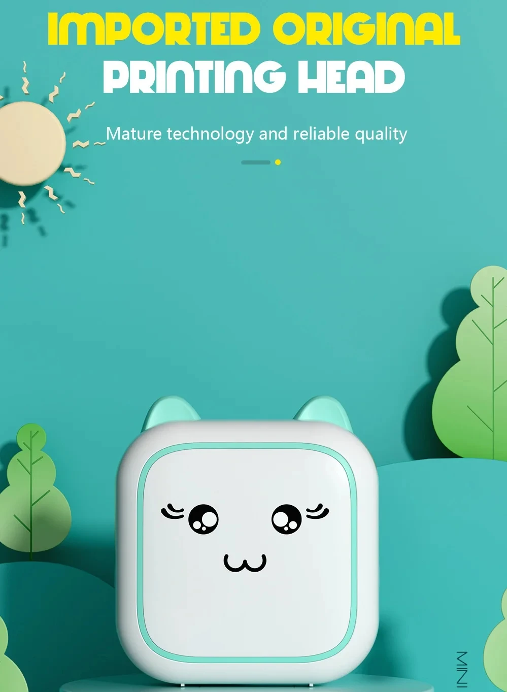 Portable MINI Thermal Printer Wirelessly BT 203dpi Photo Label Memo Wrong Question Printer Portable Inkless Printer child Gift 5