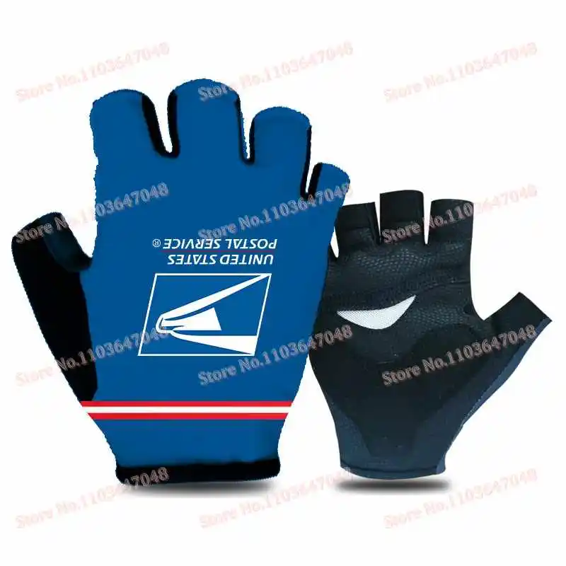 U.S. Postal Service Team Half Finger Cycling Glove Mens and Womens Anti-static Outside Sports Glove Half Finger Road Bike Glove 2