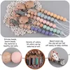 Baby Anti-drop Chain Pacifier Clips Silicone Beads Infant Nipple Appease Soother Chain Clips Dummy Holder Nipple Clip 5