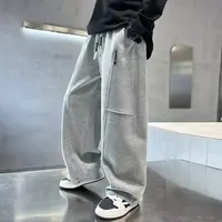 Pantalon de survêtement à jambes larges pour enfants de 5 à 14 ans, pantalon de sport pour adolescents, Streetwear, mode, ample, taille élastique, printemps 5