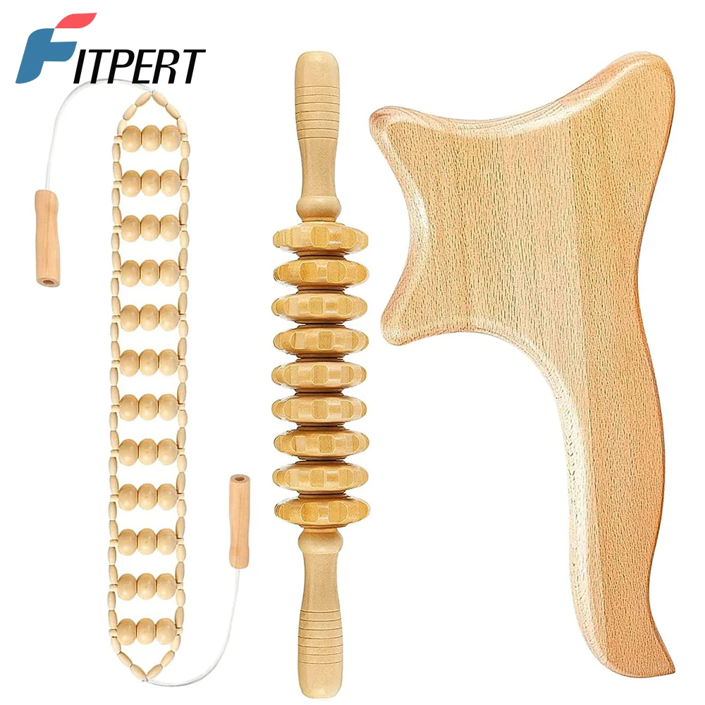 3Pcs/Set Wood Therapy Massage Tools Maderoterapia Kit Wood Massage